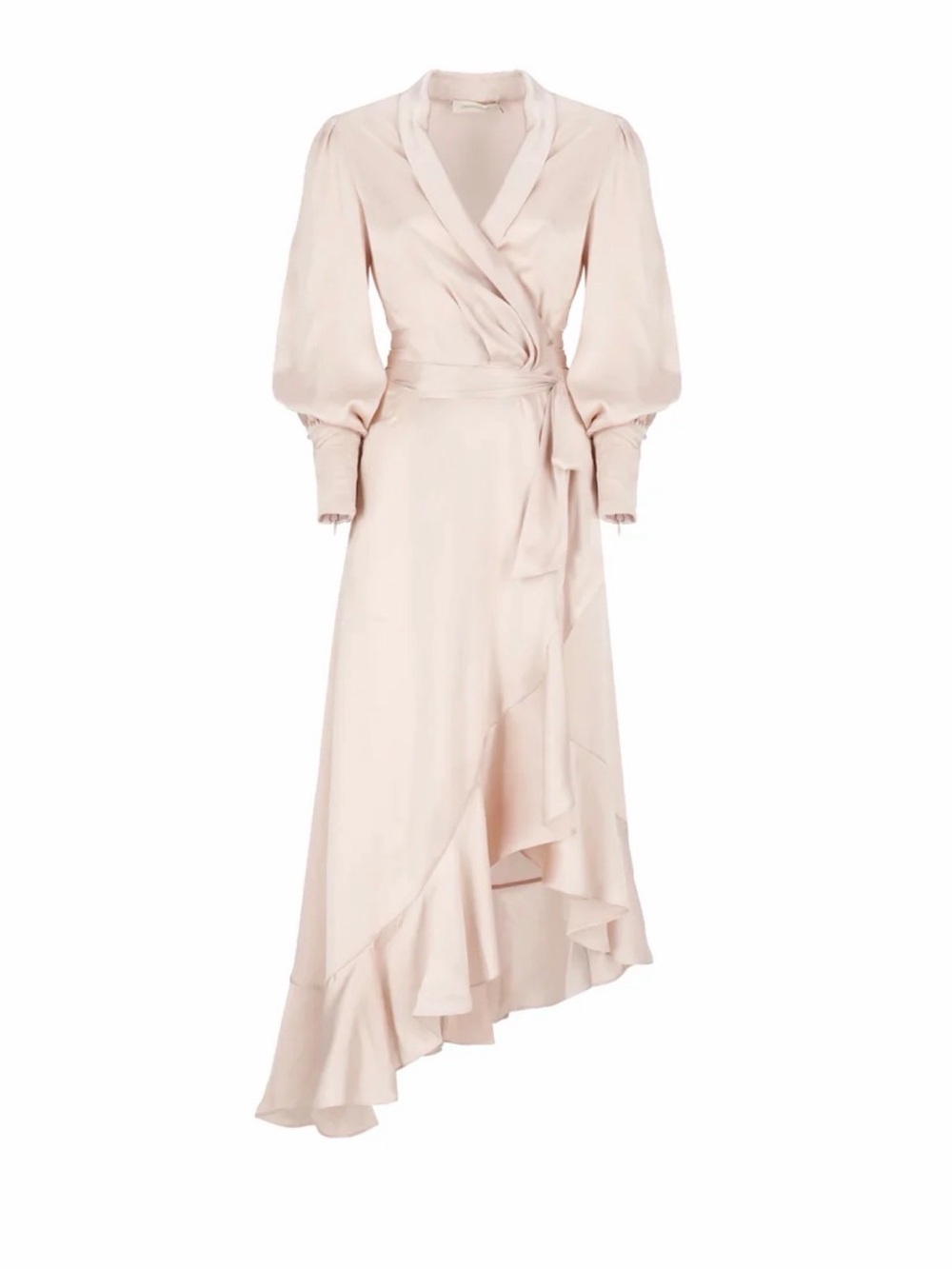 Zimmermann Silk Wrap Midi Dress In Creme size Zimmerman 1